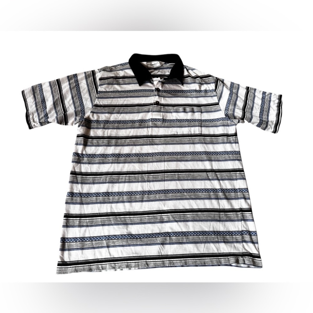 Vintage Classics By Palmland Polo T Shirt Striped Men Size XL